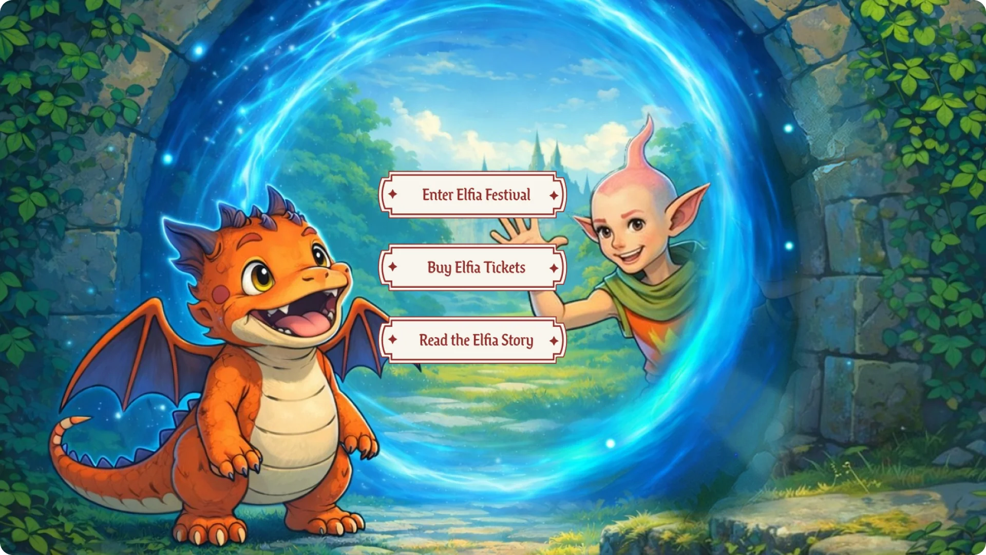 Kingdom of Elfia interactive web portfolio preview