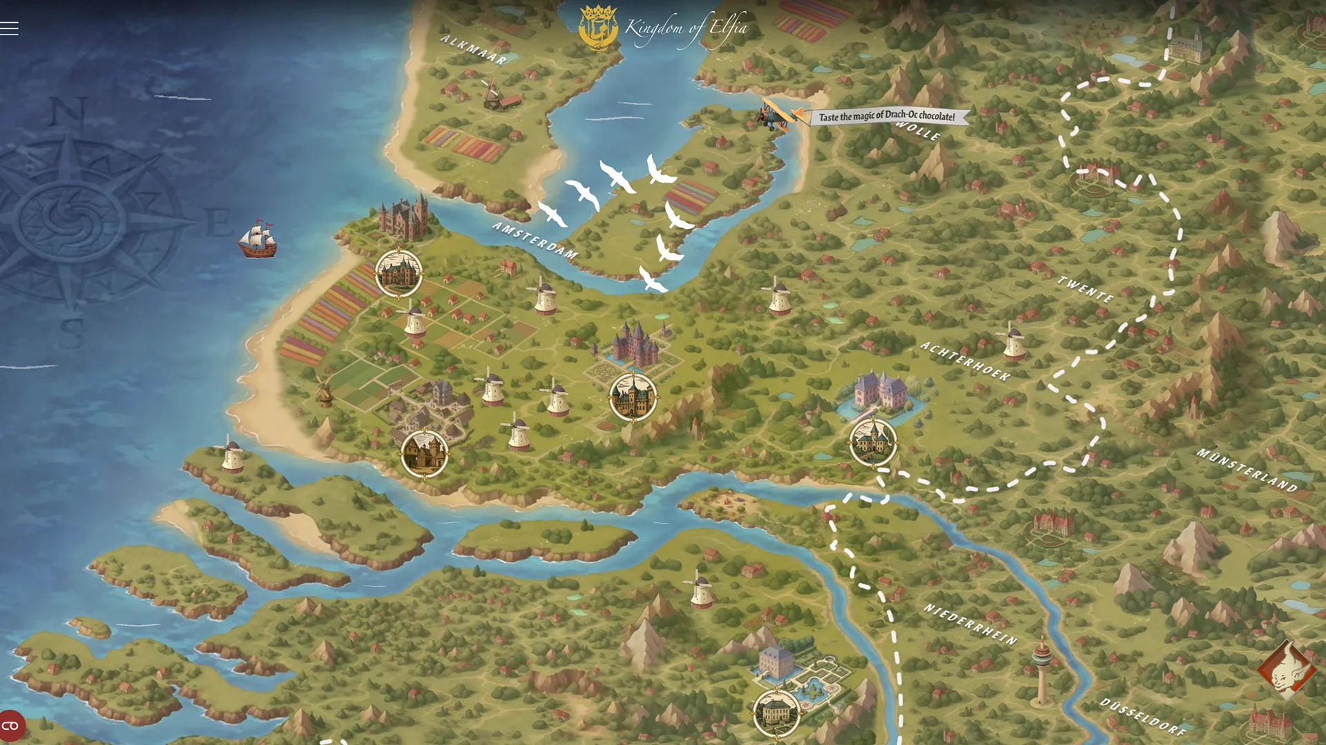 Kingdom of Elfia interactive web portfolio preview