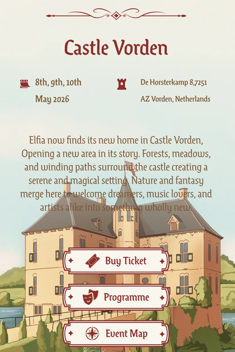 Kingdom of Elfia interactive web portfolio preview