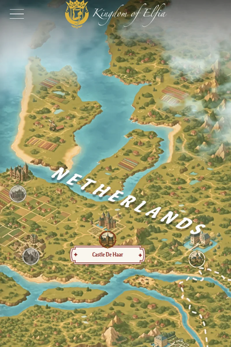 Kingdom of Elfia interactive web portfolio preview