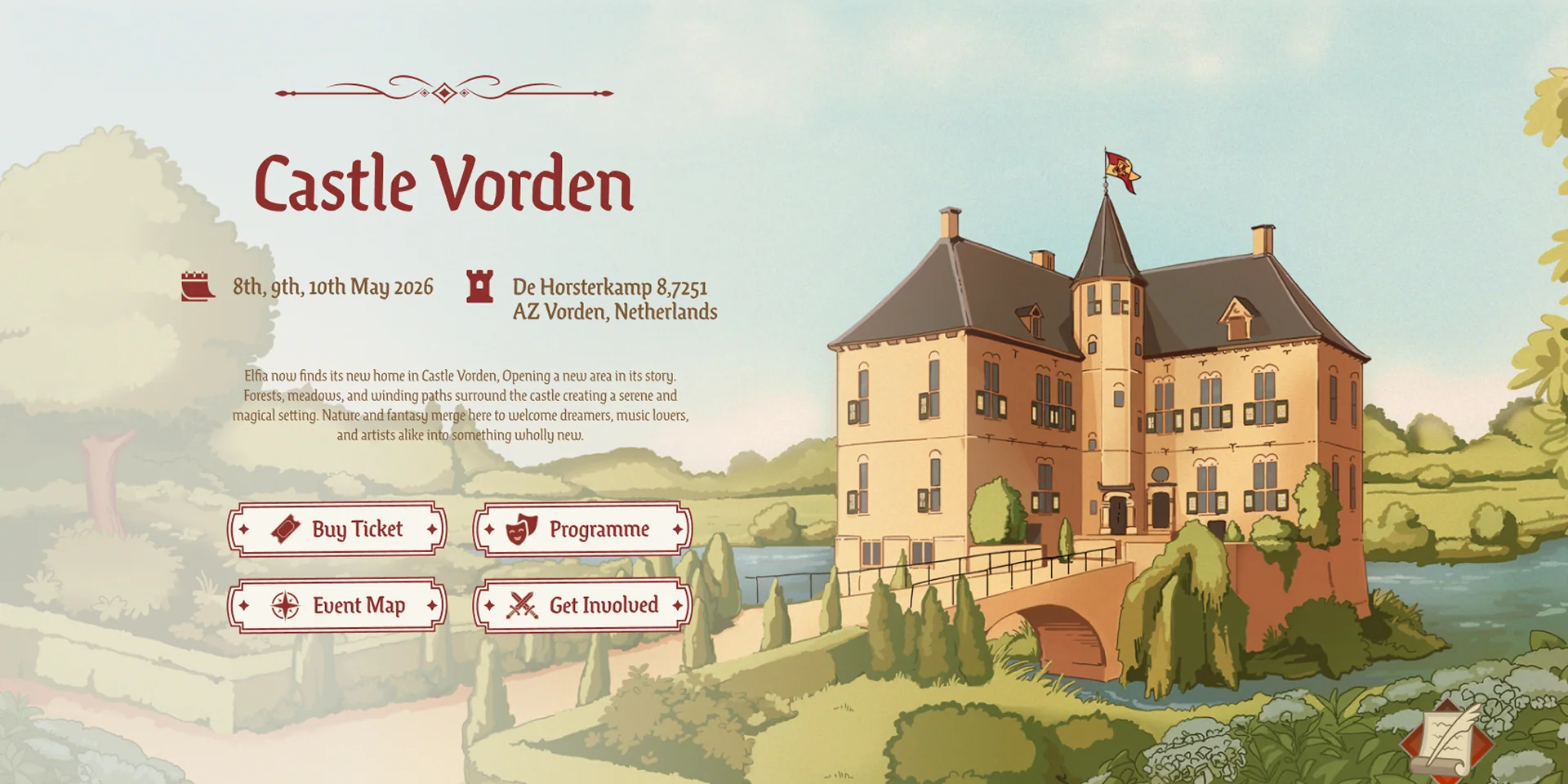 Kingdom of Elfia interactive web portfolio preview